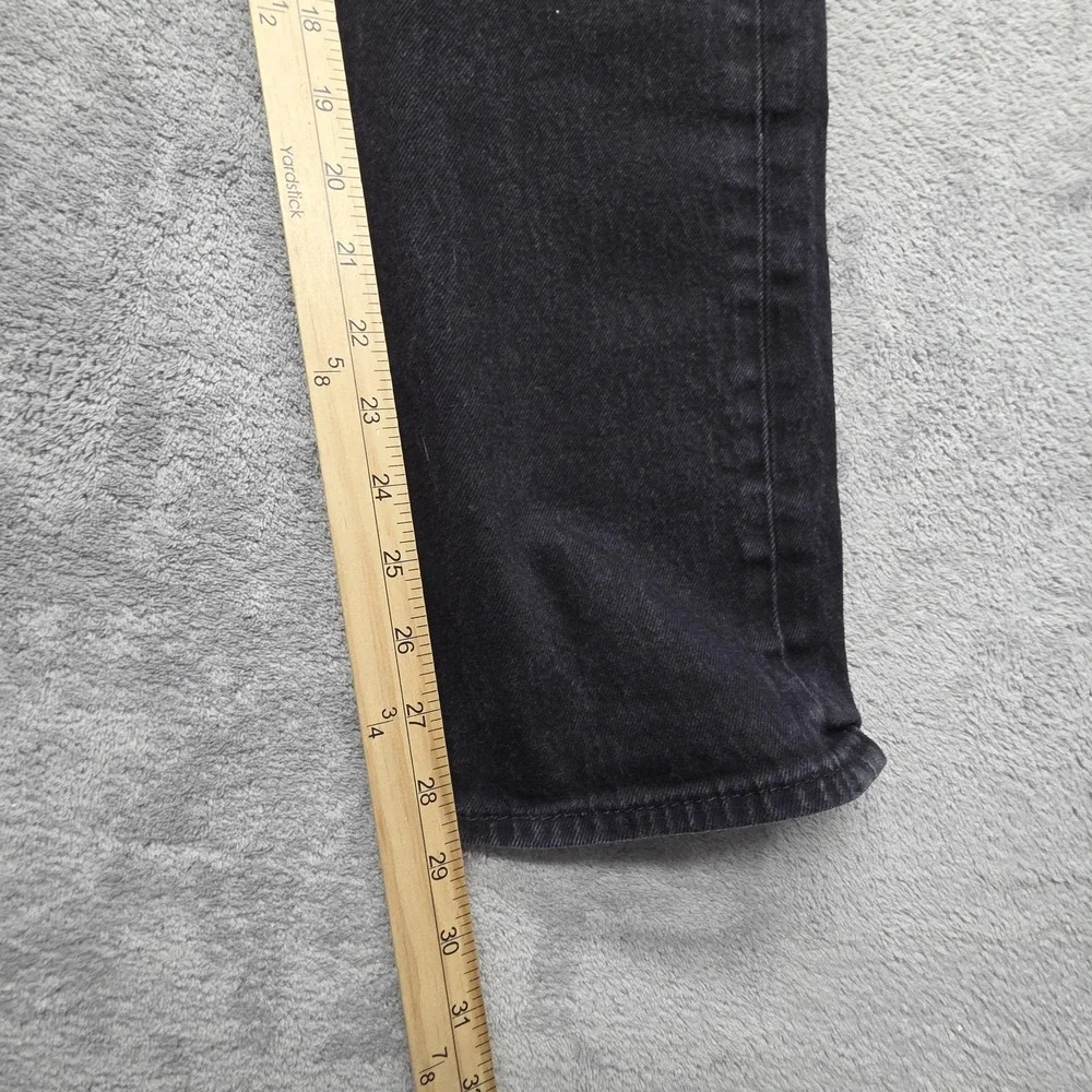 Levis 501 Jeans Mens Measured 30x29 Black Straight Stretch Classic Fit